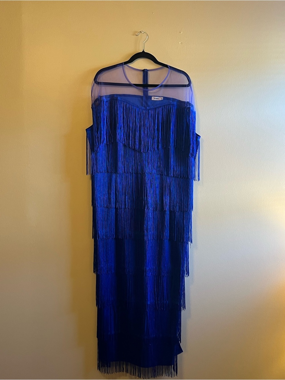Royal Blue Fringe Sheath Dress
